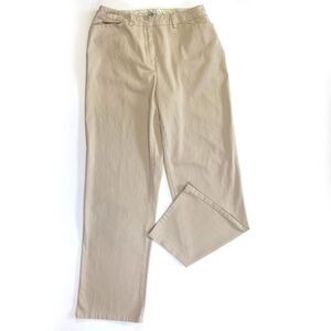 Duck Head Stretch Chino Pants Women 6 Cream Mid-Rise
